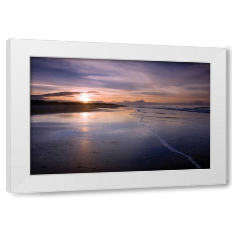 Stormy Sunrise White Modern Wood Framed Art Print by Hausenflock, Alan