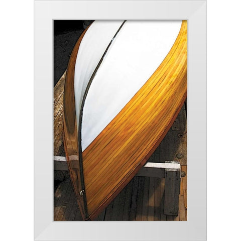 New Boat I White Modern Wood Framed Art Print by Hausenflock, Alan