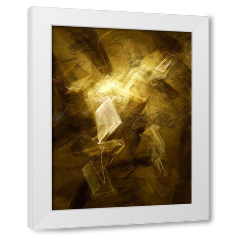 Fractal Light I White Modern Wood Framed Art Print by Hausenflock, Alan