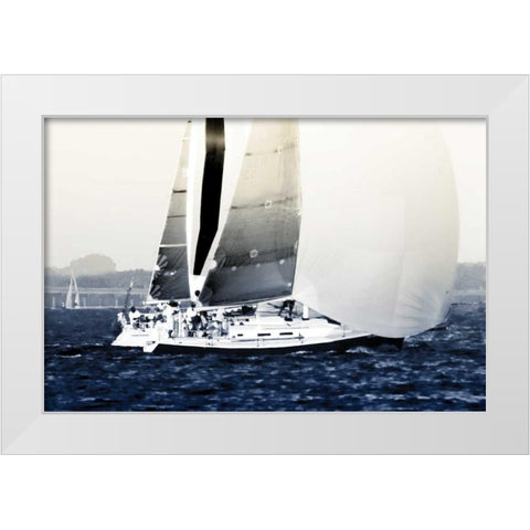 Ready for the Race I White Modern Wood Framed Art Print by Hausenflock, Alan