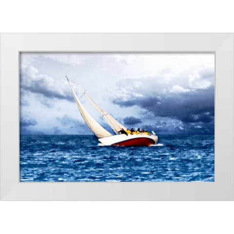 In the Wind I White Modern Wood Framed Art Print by Hausenflock, Alan