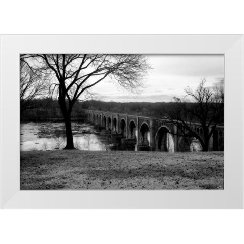 Bridge Across the James V White Modern Wood Framed Art Print by Hausenflock, Alan