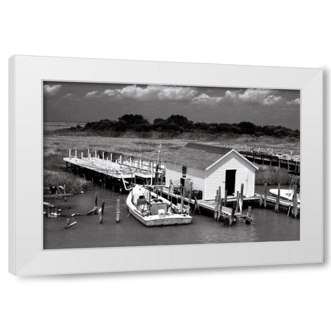 Tangier Island II White Modern Wood Framed Art Print by Hausenflock, Alan