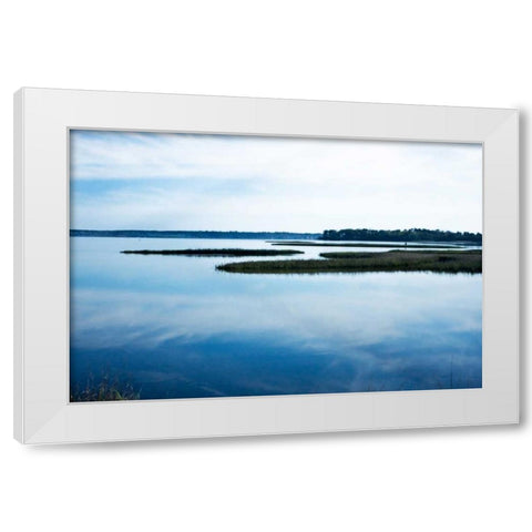 Still Water I White Modern Wood Framed Art Print by Hausenflock, Alan