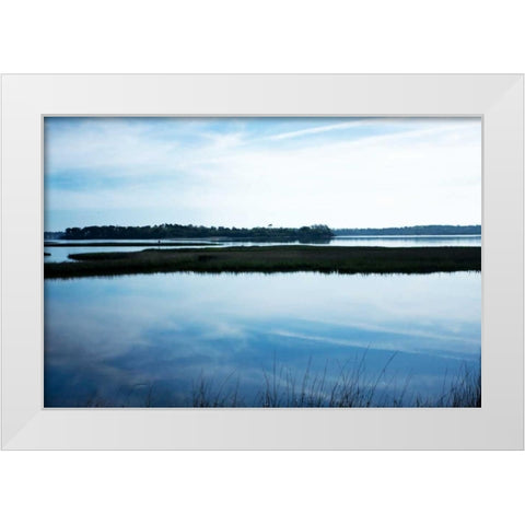 Still Water II White Modern Wood Framed Art Print by Hausenflock, Alan