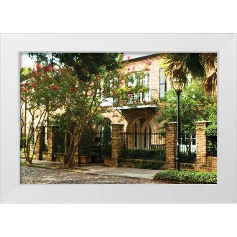 Charleston Streets White Modern Wood Framed Art Print by Hausenflock, Alan