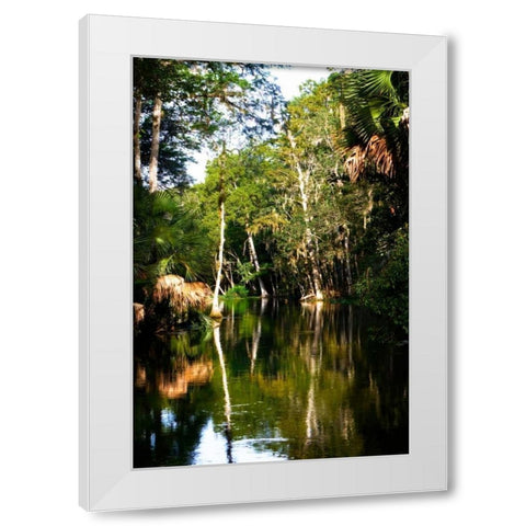 Winding River I White Modern Wood Framed Art Print by Hausenflock, Alan