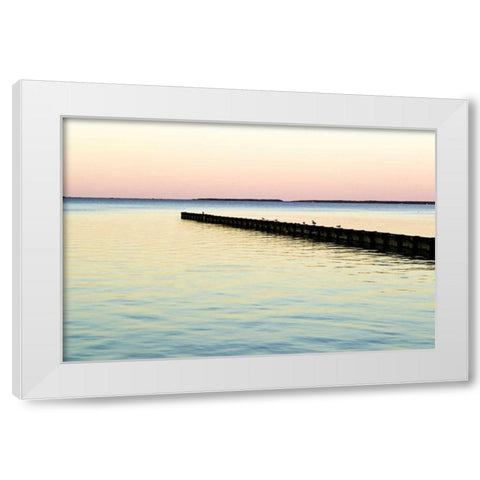 Toward the Horizon III White Modern Wood Framed Art Print by Hausenflock, Alan