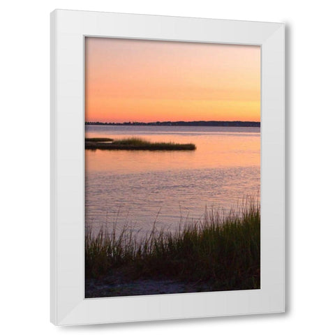 Chincoteague Sunrise IV White Modern Wood Framed Art Print by Hausenflock, Alan