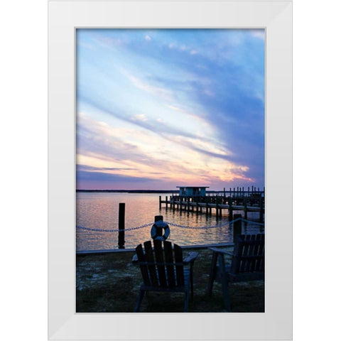 Dockside Park I White Modern Wood Framed Art Print by Hausenflock, Alan