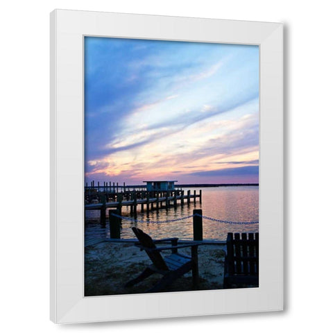 Dockside Park II White Modern Wood Framed Art Print by Hausenflock, Alan