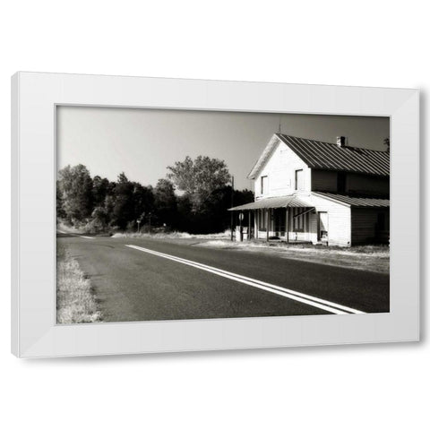 Crossroads II White Modern Wood Framed Art Print by Hausenflock, Alan