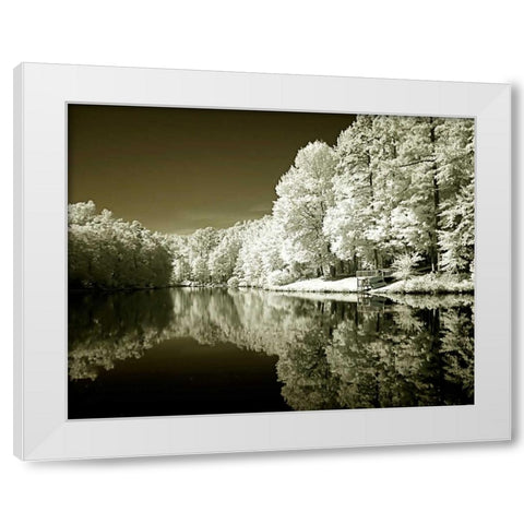 Ayers Lake I White Modern Wood Framed Art Print by Hausenflock, Alan
