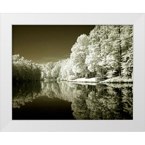 Ayers Lake I White Modern Wood Framed Art Print by Hausenflock, Alan
