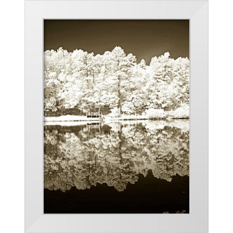 Ayers Lake II White Modern Wood Framed Art Print by Hausenflock, Alan