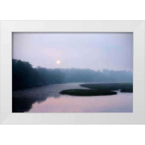 Fog on the Mattaponi I White Modern Wood Framed Art Print by Hausenflock, Alan