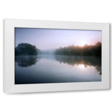 Fog on the Mattaponi VIII White Modern Wood Framed Art Print by Hausenflock, Alan