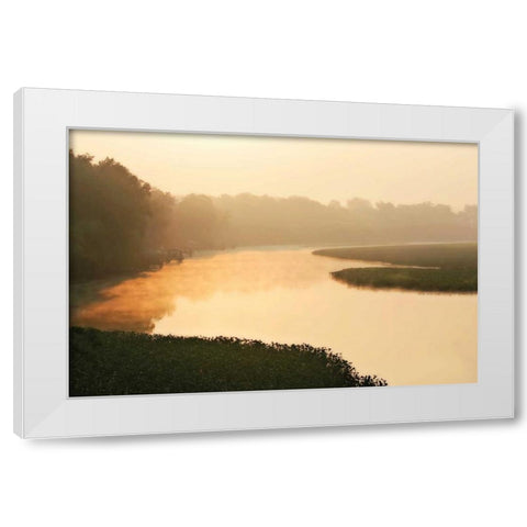 Fog on the Mattaponi II White Modern Wood Framed Art Print by Hausenflock, Alan