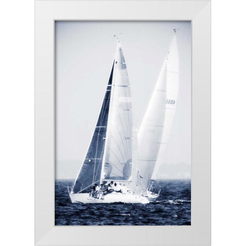 Summertime Race V White Modern Wood Framed Art Print by Hausenflock, Alan