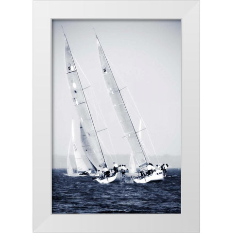 Summertime Race VI White Modern Wood Framed Art Print by Hausenflock, Alan