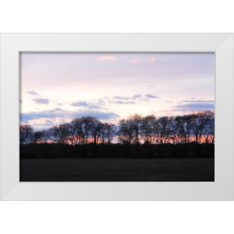 Winter Sunset I White Modern Wood Framed Art Print by Hausenflock, Alan