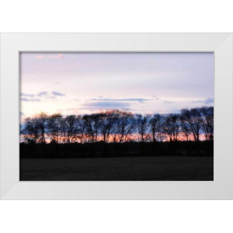 Winter Sunset II White Modern Wood Framed Art Print by Hausenflock, Alan