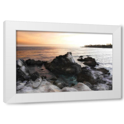 Lovers Point Sunset II White Modern Wood Framed Art Print by Hausenflock, Alan