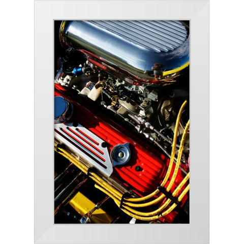 Hot Rod II White Modern Wood Framed Art Print by Hausenflock, Alan