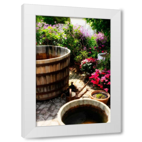 The Garden Nook II White Modern Wood Framed Art Print by Hausenflock, Alan