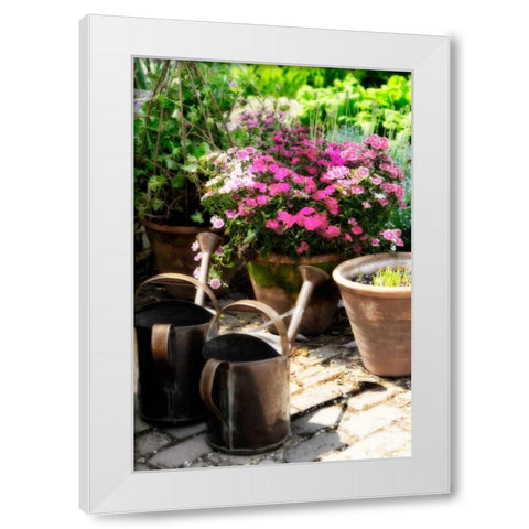 The Garden Nook III White Modern Wood Framed Art Print by Hausenflock, Alan