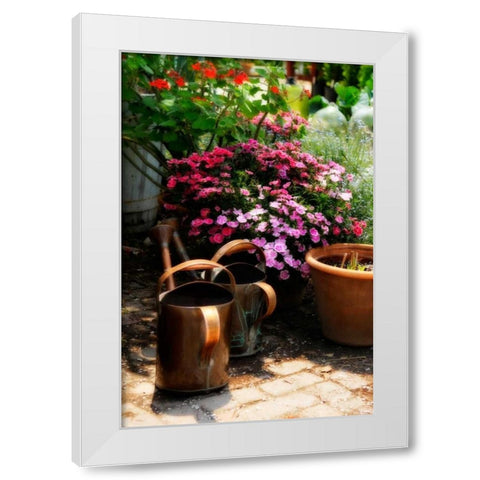 The Garden Nook IV White Modern Wood Framed Art Print by Hausenflock, Alan