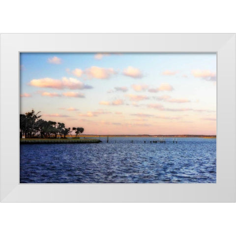 Sunset in the Channel II White Modern Wood Framed Art Print by Hausenflock, Alan