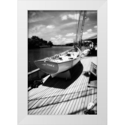 The Schooner II White Modern Wood Framed Art Print by Hausenflock, Alan