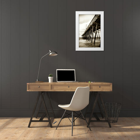 Triple S Pier I White Modern Wood Framed Art Print by Hausenflock, Alan