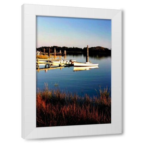 Beaufort Skiff White Modern Wood Framed Art Print by Hausenflock, Alan