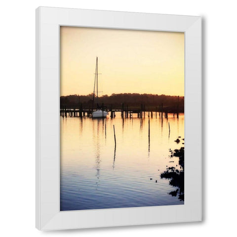 Gable Creek Sunrise II White Modern Wood Framed Art Print by Hausenflock, Alan