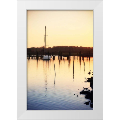 Gable Creek Sunrise II White Modern Wood Framed Art Print by Hausenflock, Alan