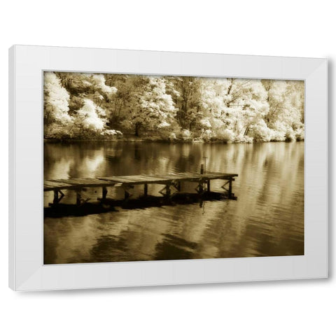 Mint Springs Lake III White Modern Wood Framed Art Print by Hausenflock, Alan