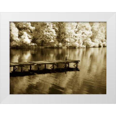 Mint Springs Lake III White Modern Wood Framed Art Print by Hausenflock, Alan