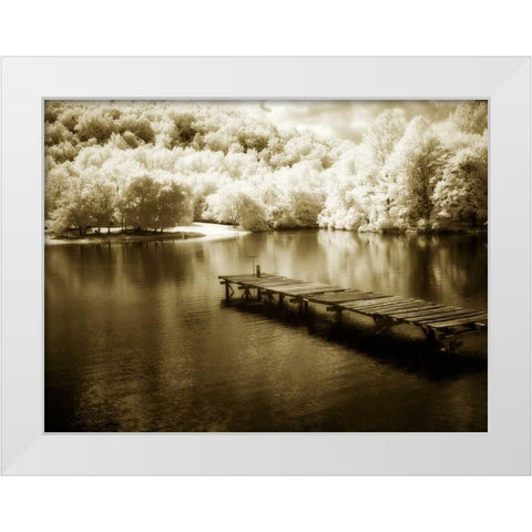 Mint Springs Lake IV White Modern Wood Framed Art Print by Hausenflock, Alan