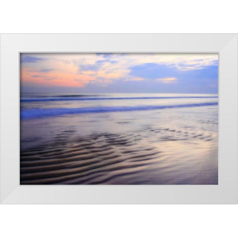 Soft Shore II White Modern Wood Framed Art Print by Hausenflock, Alan