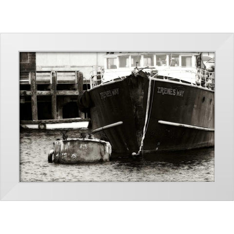 Monterey Shrimper White Modern Wood Framed Art Print by Hausenflock, Alan