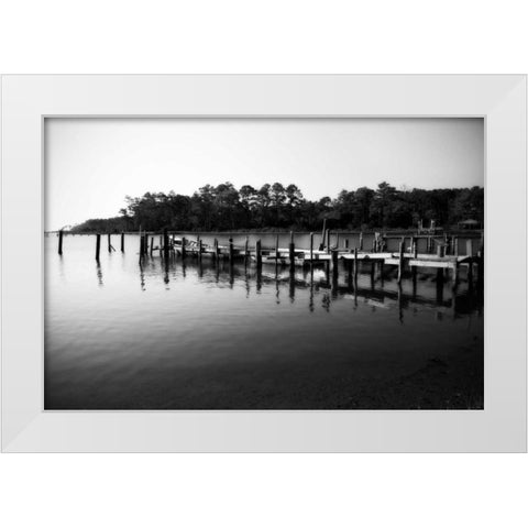 Forgotten Pier I White Modern Wood Framed Art Print by Hausenflock, Alan