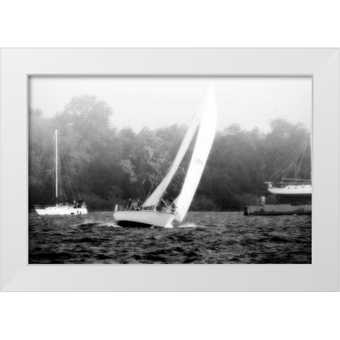 In the Channel I White Modern Wood Framed Art Print by Hausenflock, Alan