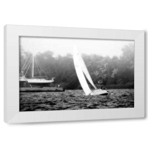 In the Channel II White Modern Wood Framed Art Print by Hausenflock, Alan