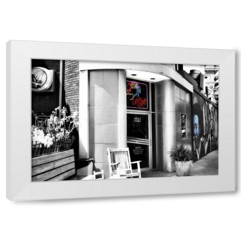 Neighborhood Diner IV White Modern Wood Framed Art Print by Hausenflock, Alan