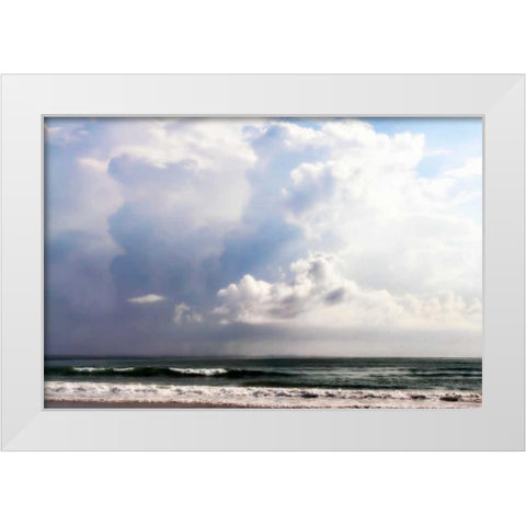 Ocean Storm I White Modern Wood Framed Art Print by Hausenflock, Alan