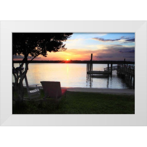 Sunset on Shinn Creek I White Modern Wood Framed Art Print by Hausenflock, Alan