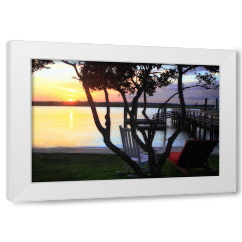 Sunset on Shinn Creek II White Modern Wood Framed Art Print by Hausenflock, Alan