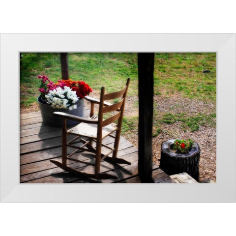 That Ol Rockin Chair II White Modern Wood Framed Art Print by Hausenflock, Alan